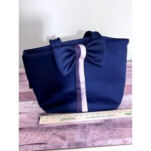 Stella & Dot Women's Crush It Bow Tote Bag w/ Stripe Accent Navy